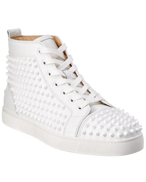 louis vuitton white spike shoes|christian Louboutin spiked.